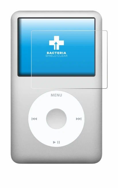 Image de l'appareil Apple iPod classic 160 GB (7ème Gen.) avec une grande variété de protections d'écran.