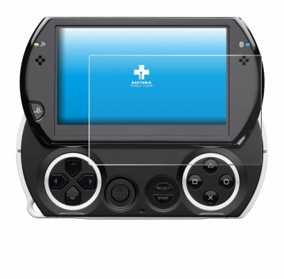 Image de l'appareil Sony PSP Go avec une grande variété de protections d'écran.