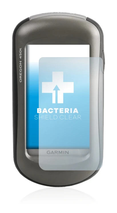 Image de l'appareil Garmin Oregon 450 avec une grande variété de protections d'écran.