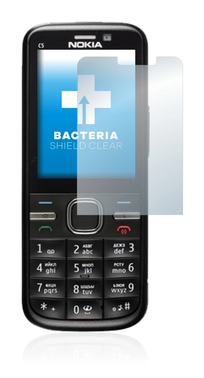 Image de l'appareil Nokia C5-00 avec une grande variété de protections d'écran.
