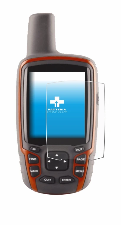 Image de l'appareil Garmin GPSMAP 62s avec une grande variété de protections d'écran.