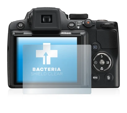 Image de l'appareil Nikon Coolpix P500 avec une grande variété de protections d'écran.