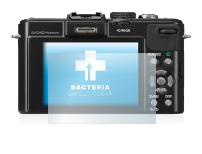 Image de l'appareil Panasonic Lumix DMC-LX7 avec une grande variété de protections d'écran.