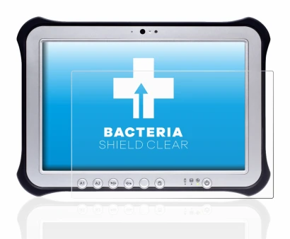 Image de l'appareil Panasonic Toughpad FZ-G1 avec une grande variété de protections d'écran.