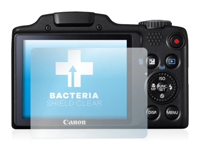 Image de l'appareil Canon PowerShot SX510 HS avec une grande variété de protections d'écran.