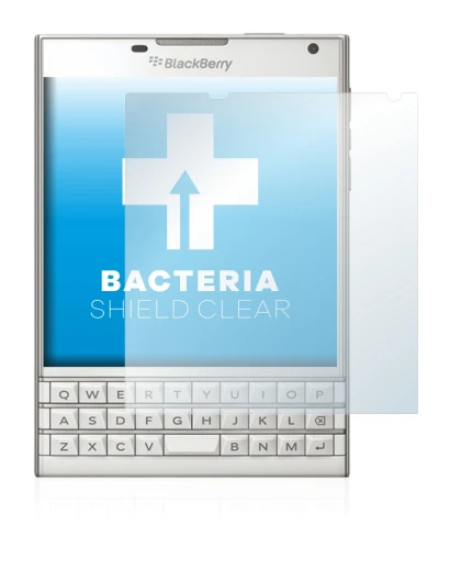 Image de l'appareil BlackBerry Passport avec une grande variété de protections d'écran.