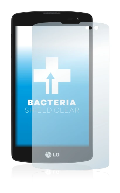 Image de l'appareil LG F60 avec une grande variété de protections d'écran.