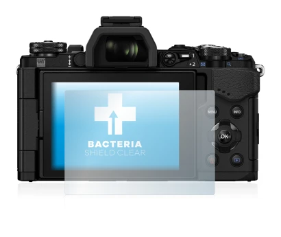 Image de l'appareil Olympus OM-D E-M5 Mark II avec une grande variété de protections d'écran.
