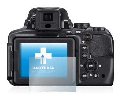 Image de l'appareil Nikon Coolpix P900 avec une grande variété de protections d'écran.