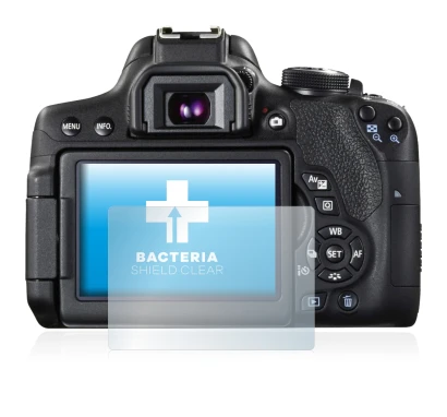 Image de l'appareil Canon EOS 750D avec une grande variété de protections d'écran.