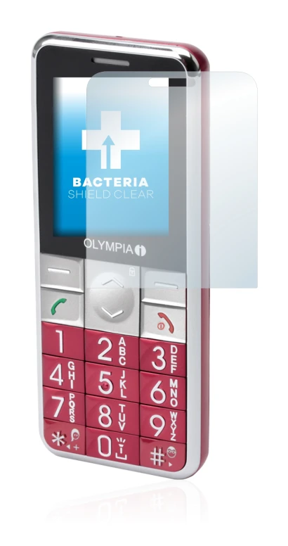 Image de l'appareil Olympia Viva Plus avec une grande variété de protections d'écran.