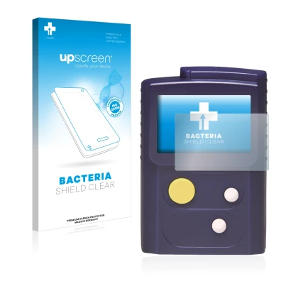 Face avant d’un emballage produit avec le logo de la marque upscreen. À côté, l’appareil Swissphone RES.Q est représenté avec