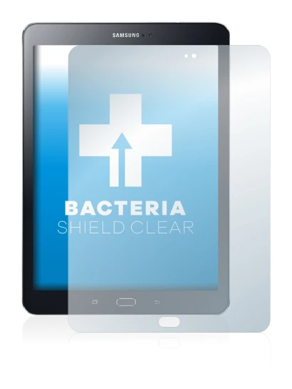 Image de l'appareil Samsung Galaxy Tab S2 9.7 avec une grande variété de protections d'écran.