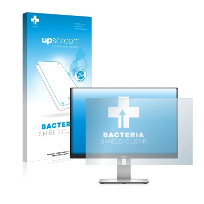 Face avant d’un emballage produit avec le logo de la marque upscreen. À côté, l’appareil Dell Ultrasharp U2415 est représenté