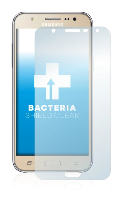 Image de l'appareil Samsung Galaxy J7 2016 avec une grande variété de protections d'écran.