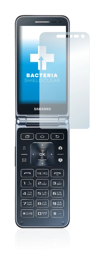 Image de l'appareil Samsung Galaxy Folder 2 avec une grande variété de protections d'écran.