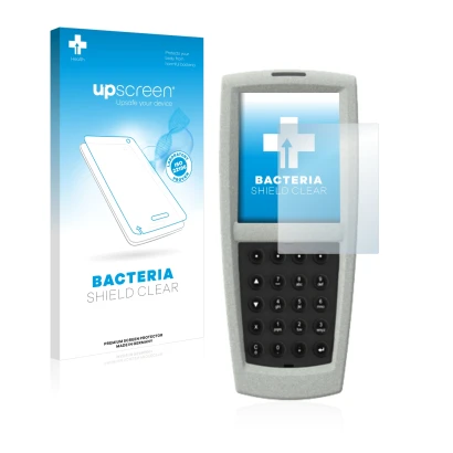 Face avant d’un emballage produit avec le logo de la marque upscreen. À côté, l’appareil Vectron POS Mobile Pro II est représe