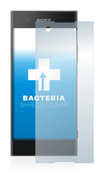 Image de l'appareil Sony Xperia XA1 avec une grande variété de protections d'écran.