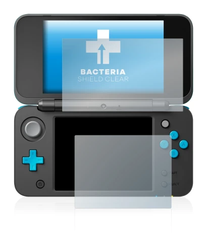 Image de l'appareil Nintendo 2DS XL avec une grande variété de protections d'écran.