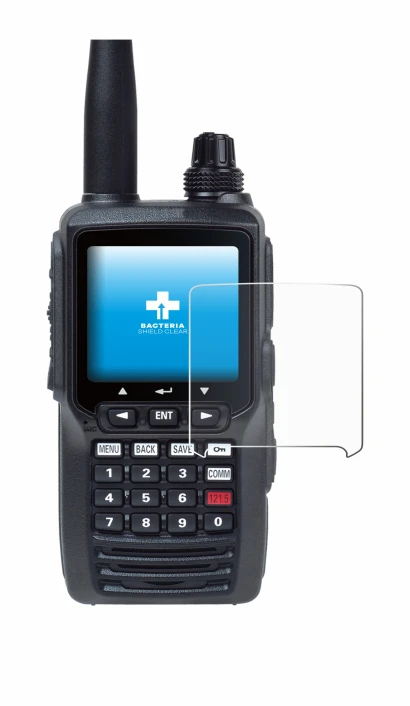 Image de l'appareil Yaesu FTA-450 avec une grande variété de protections d'écran.
