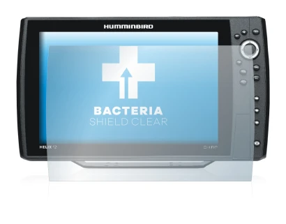 Image de l'appareil Humminbird Helix 12 avec une grande variété de protections d'écran.