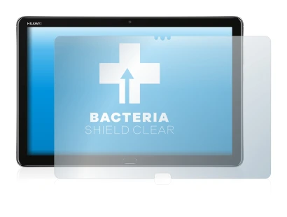 Image de l'appareil Huawei MediaPad M5 Lite 10.1" avec une grande variété de protections d'écran.