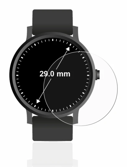 Image de l'appareil Circulaire Displays (ø: 29 mm) avec une grande variété de protections d'écran.