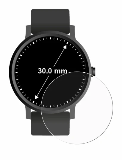Image de l'appareil Circulaire Displays (ø: 30 mm) avec une grande variété de protections d'écran.