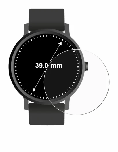 Image de l'appareil Circulaire Displays (ø: 39 mm) avec une grande variété de protections d'écran.