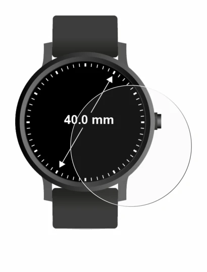 Image de l'appareil Circulaire Displays (ø: 40 mm) avec une grande variété de protections d'écran.