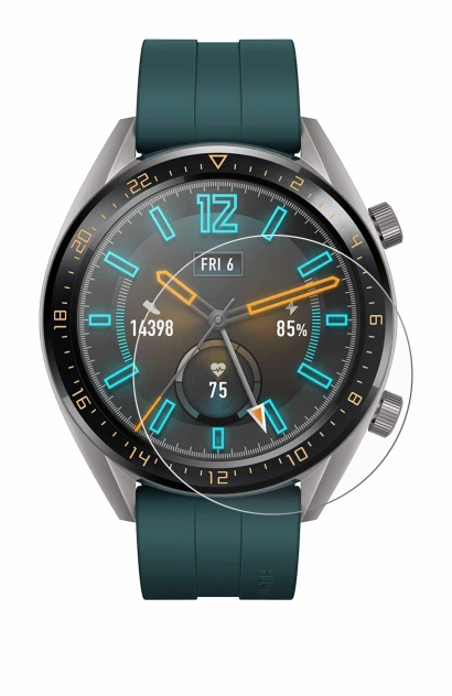 Image de l'appareil Huawei Watch GT Active avec une grande variété de protections d'écran.