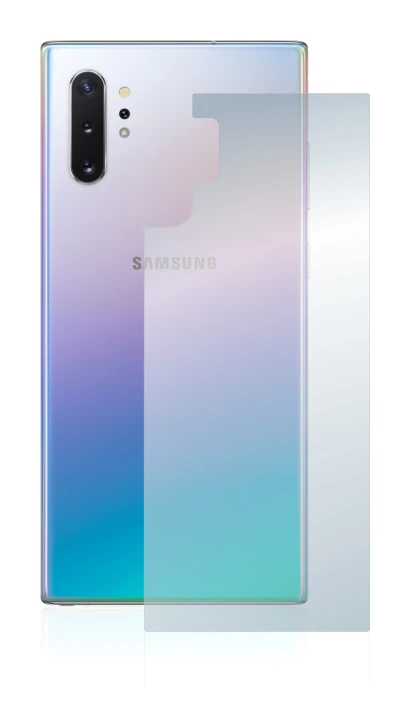 Image de l'appareil Samsung Galaxy Note 10 Plus (Arrière) avec une grande variété de protections d'écran.