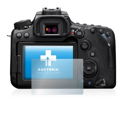 Image de l'appareil Canon EOS 90D avec une grande variété de protections d'écran.