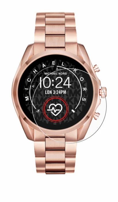 Image de l'appareil Michael Kors Access Bradshaw 2 avec une grande variété de protections d'écran.