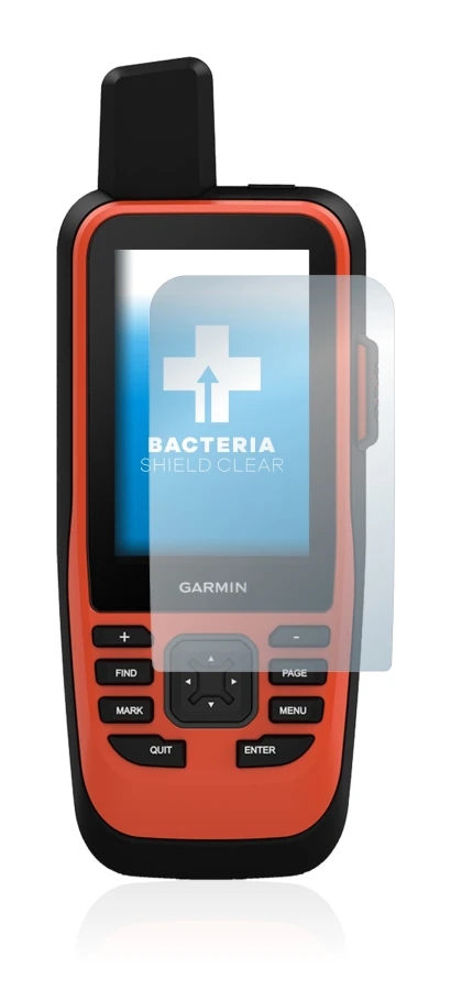 Image de l'appareil Garmin GPSMAP 86i avec une grande variété de protections d'écran.