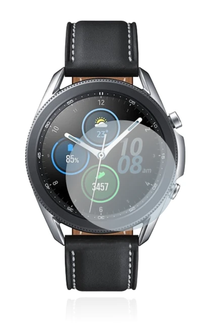 Image de l'appareil Samsung Galaxy Watch 3 (41mm) avec une grande variété de protections d'écran.
