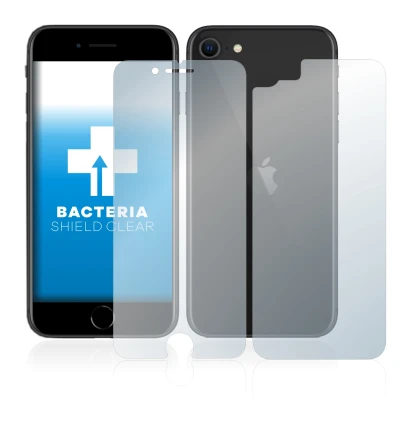 Image de l'appareil Apple iPhone SE 2 2020 (Avant+Arrière) avec une grande variété de protections d'écran.