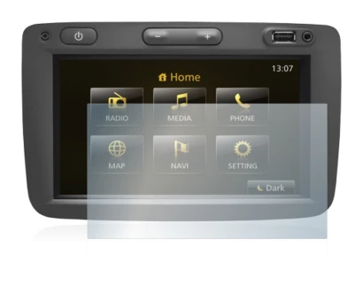 Image de l'appareil Dacia Duster 2 2019 Infotainment System avec une grande variété de protections d'écran.