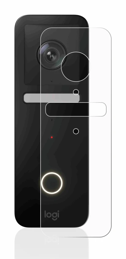 Image de l'appareil Logitech Circle View Doorbell avec une grande variété de protections d'écran.