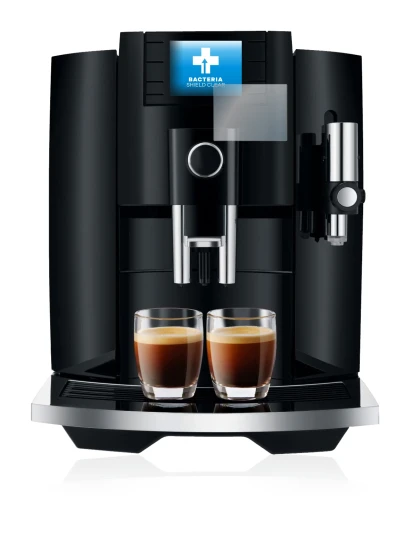 Image de l'appareil Jura E8 (EB) avec une grande variété de protections d'écran.