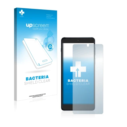 Face avant d’un emballage produit avec le logo de la marque upscreen. À côté, l’appareil Motorola Edge 20 Pro est représenté a