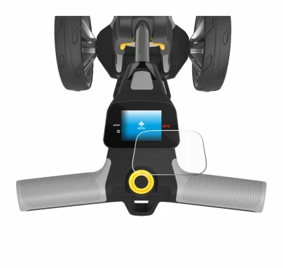 Image de l'appareil PowaKaddy CT6 GPS avec une grande variété de protections d'écran.