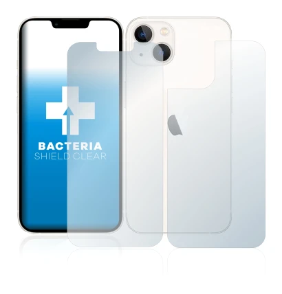 Image de l'appareil Apple iPhone 13 (Avant+Arrière) avec une grande variété de protections d'écran.