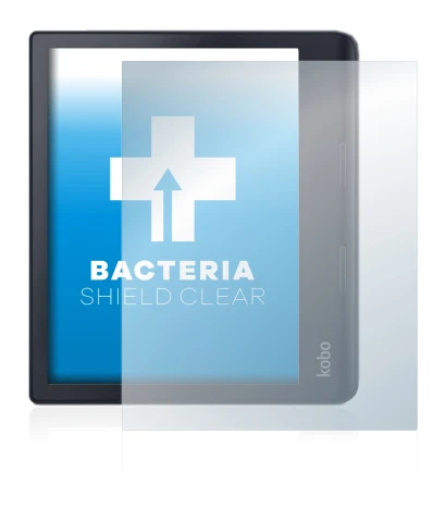 Image de l'appareil Kobo Sage avec une grande variété de protections d'écran.