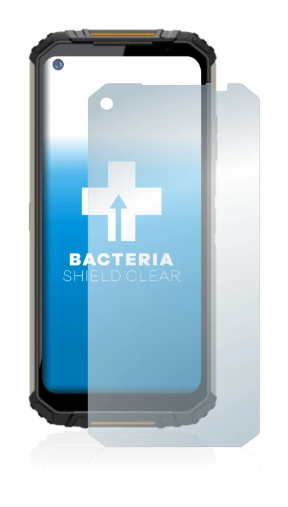 Image de l'appareil Oukitel WP16 avec une grande variété de protections d'écran.