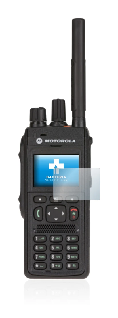 Image de l'appareil Motorola MTP3550 avec une grande variété de protections d'écran.
