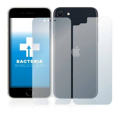 Image de l'appareil Apple iPhone SE 3 2022 (Avant+Arrière) avec une grande variété de protections d'écran.