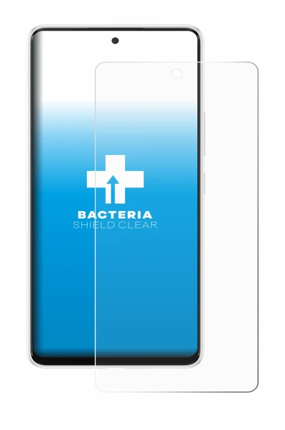 Image de l'appareil Samsung Galaxy A53 5G avec une grande variété de protections d'écran.
