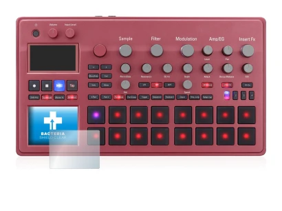 Image de l'appareil KORG electribe Sampler avec une grande variété de protections d'écran.