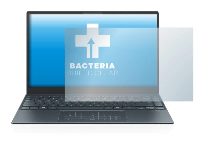 Image de l'appareil ASUS ZenBook 13 OLED avec une grande variété de protections d'écran.